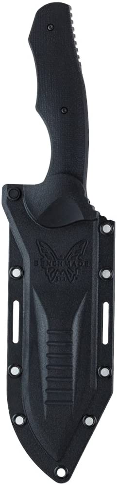 Benchmade Contego Couteau à Lame Fixe Mixte Adulte, Gris/Noir, 126 mm