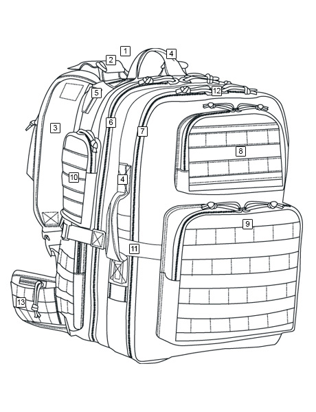 Sac à Dos Gunny - Tour of Duty - 37L