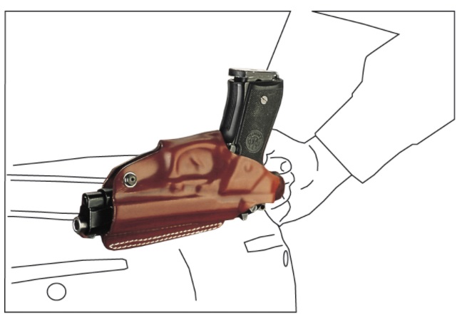 Holster d'épaule cuir pour Glock 17/22/19/23