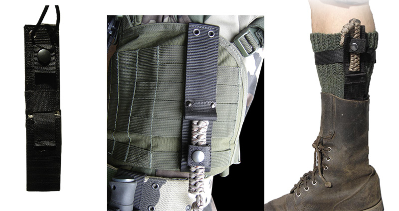 Couteau Wild Tech4 lame brossée noir étui nylon