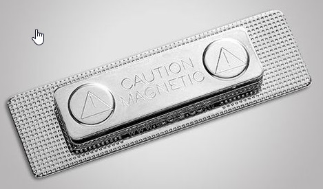 Badge métal SECURITE aimanté