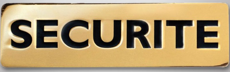 Badge métal SECURITE aimanté