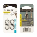 Mousqueton Acier Inoxydable S-Biner Microlock lot de 2 - Nite Ize