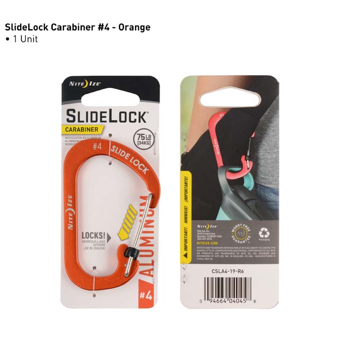 Mousqueton Aluminium Carabiner Verrou Slidelock - Nite Ize