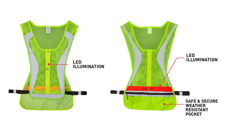 Gilet de course a Led - arrete