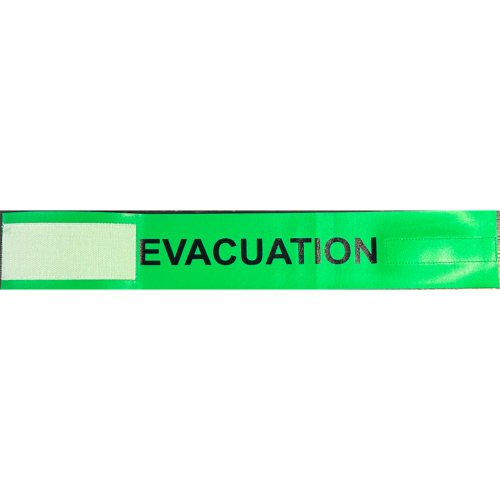 Brassard Vert Evacuation plastique