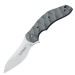 COUTEAU PLIANT FOX FX-302 MANCHE 12CM TITANIUM ONDULÉ + ÉTUI