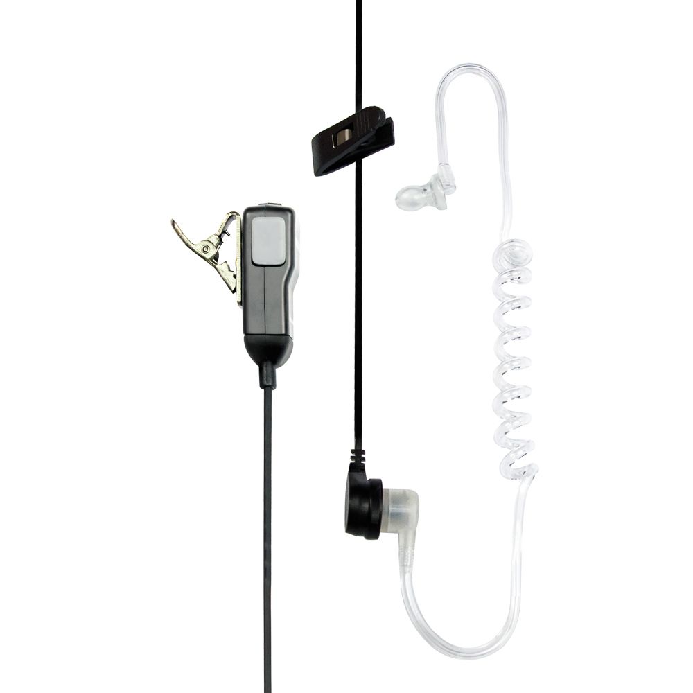 Oreillette discrete avec tube accoustique Pro - Audio 2 fils - Fiche Kenwood