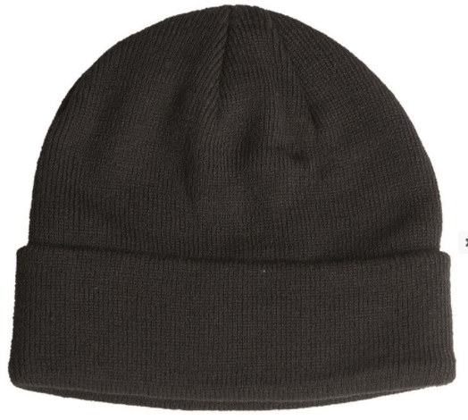 Bonnet acrylique maille fine noir