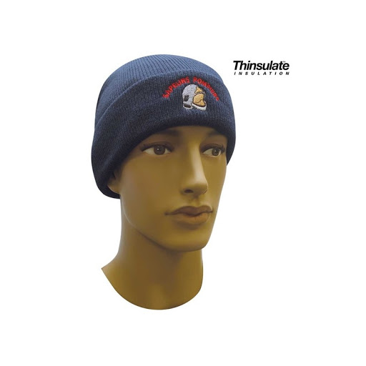 Bonnet brodé Casque pompiers rouge