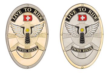Badge Live To Ride Swiss Biker