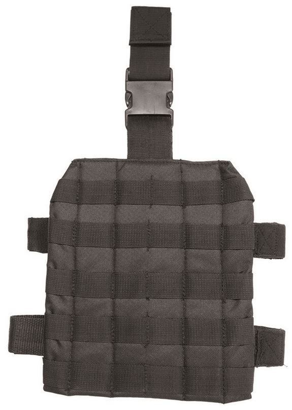 Plateforme de cuisse molle noire Mil-Tec