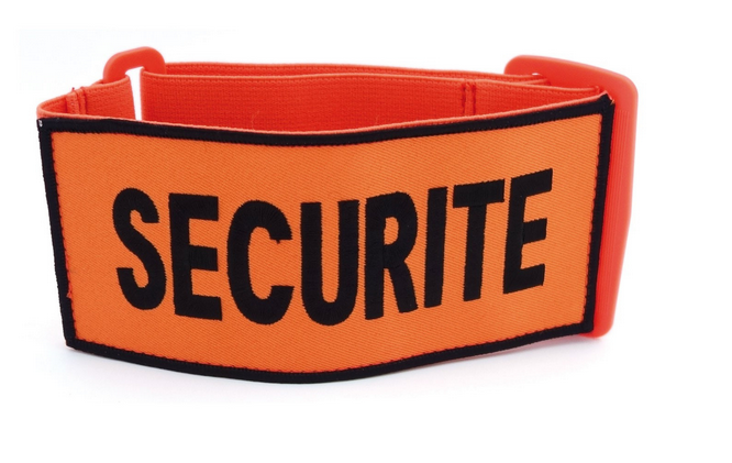Brassard brodé tissu SECURITE
