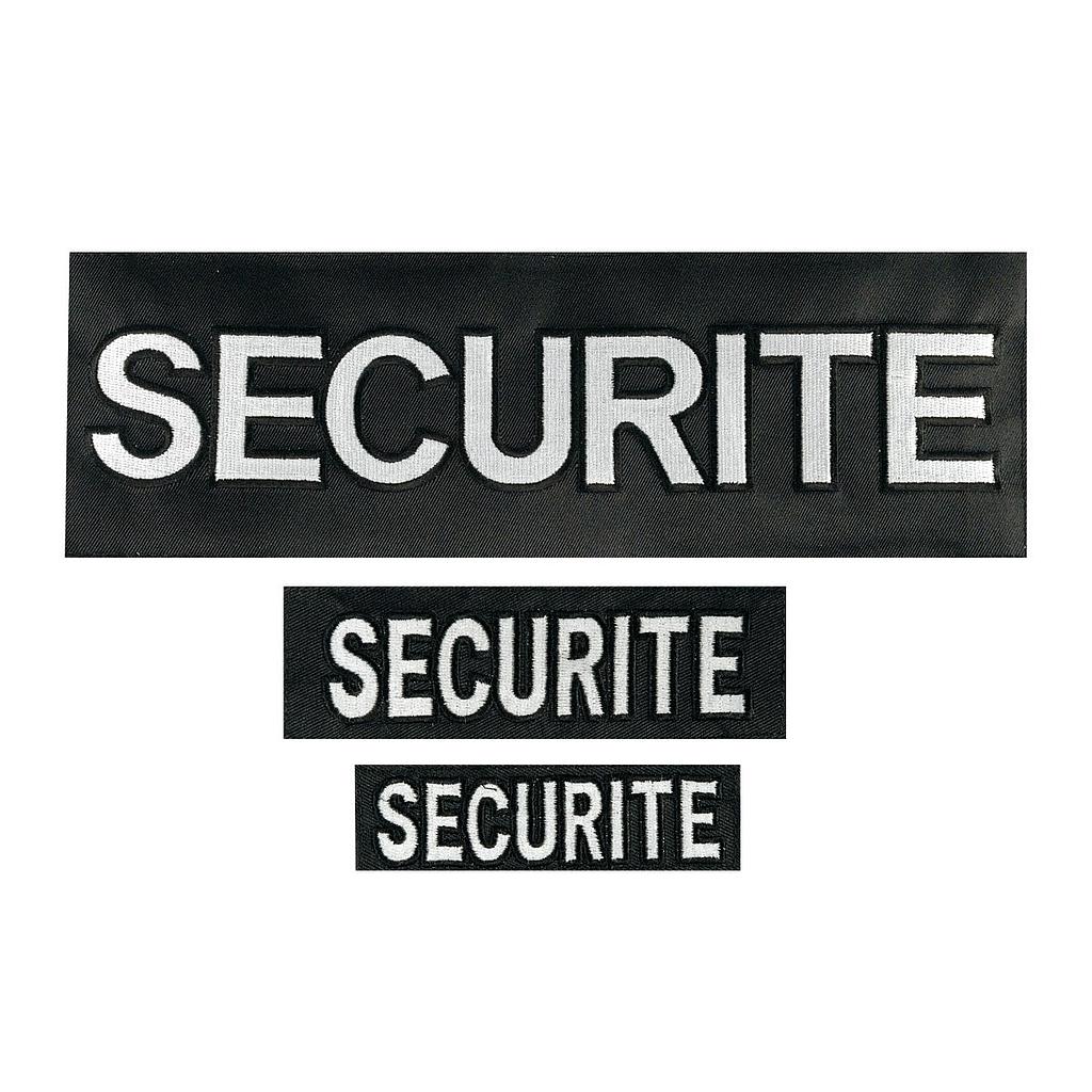 FLAP SECURITE NOIR BRODE DOS Velcro