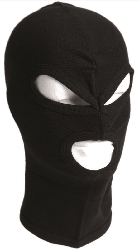 Cagoule 3 trous maille legere Noire Mil-Tec