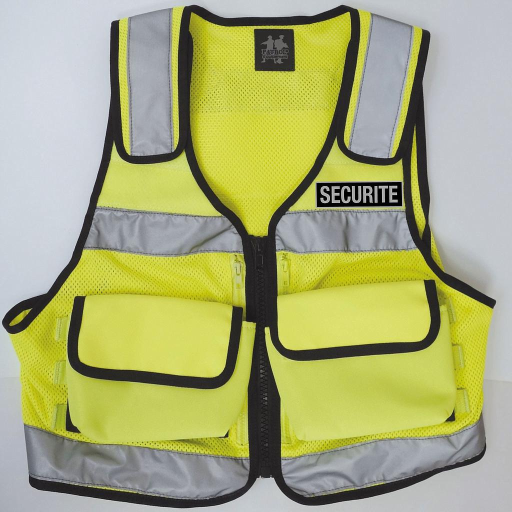 Gilet Jaune SECURITE avec poches amovibles