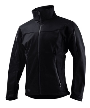 Veste softshell Tactique (XS Regular, Noir, avec  Velcro)