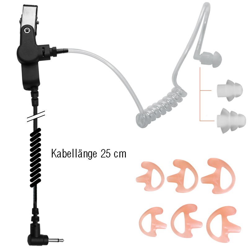 Oreillette FBI pour Microtel - 6 inserts - 25 cm