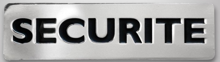 Badge metal pins Sécurité