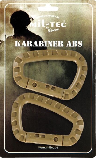 Mousqueton ABS (2 ST./Blister) noir