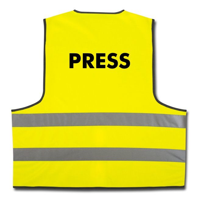 Chasuble jaune fluo avec marquage