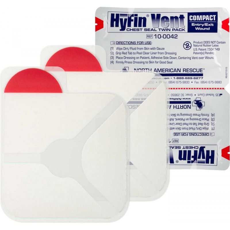 Pansement HyFin Vent Compact Chest Seal Twin Pack
