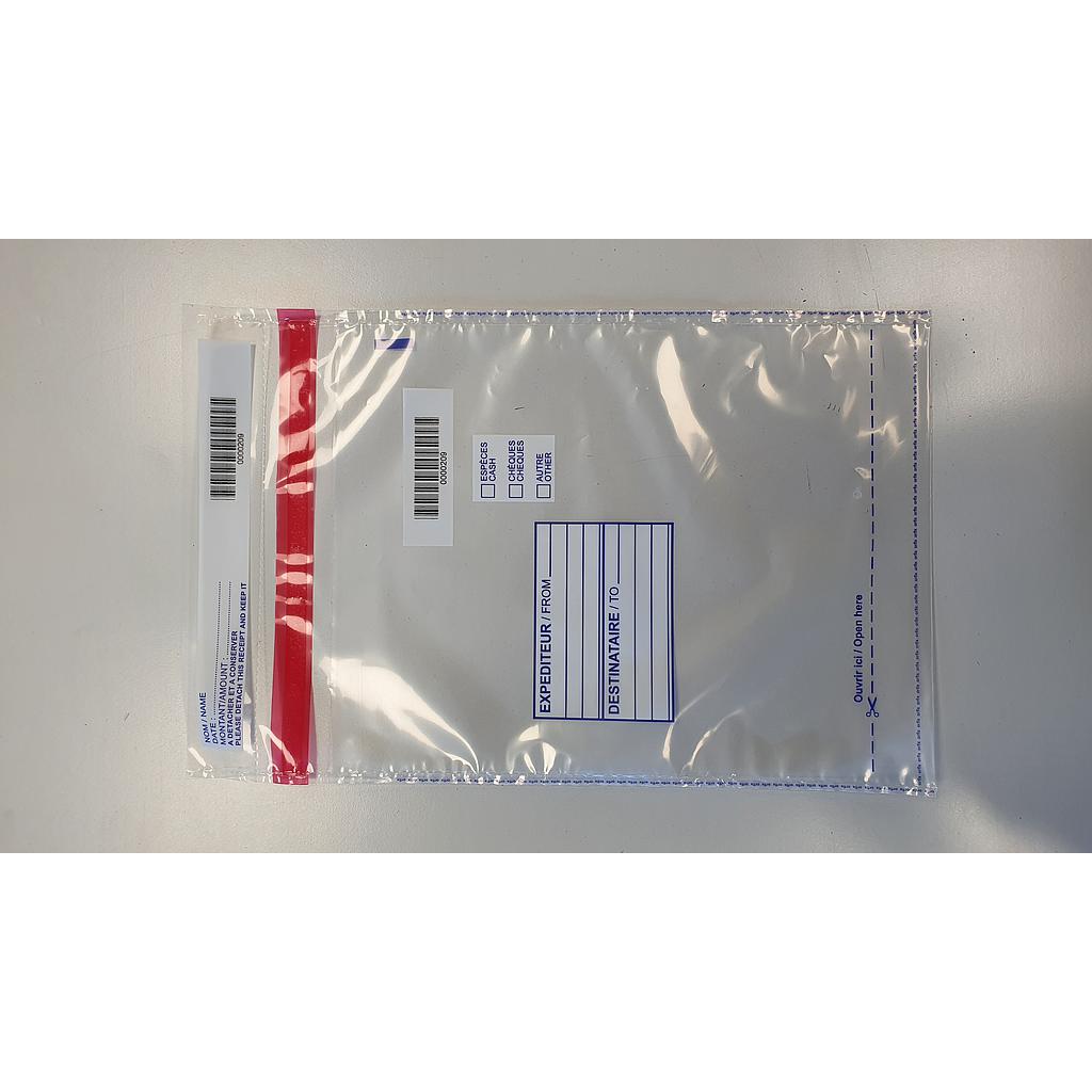 sac transparent sécurisé 23.5*30.0 cm