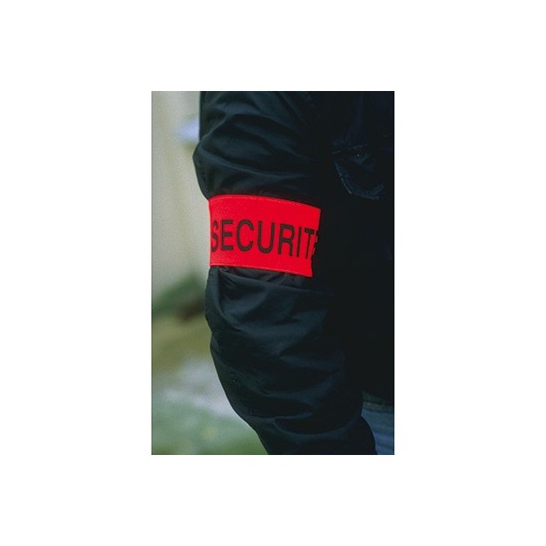 Brassard orange elastique Securite