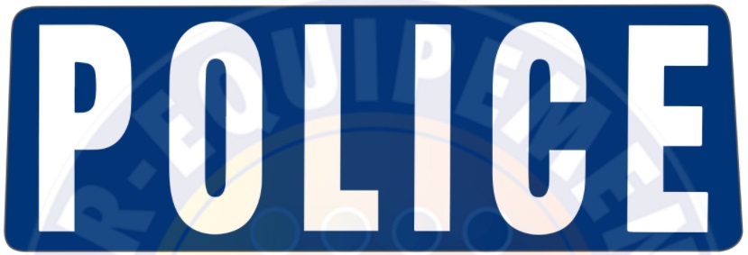 Clip Pare-soleil Police Fond Bleu