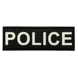 Dossard Police en plastique noir
