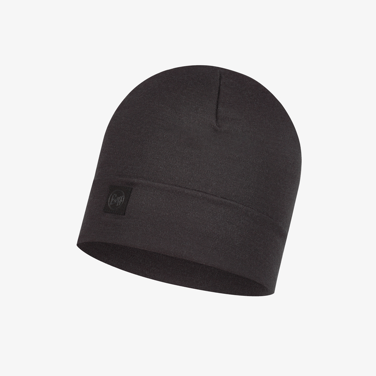 Bonnet Buff en laine merino noir