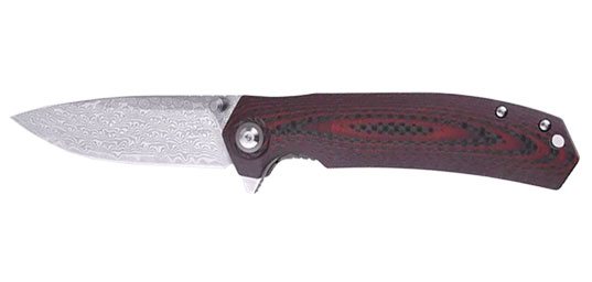 Couteau Charkos damas 67 G10/Carbone