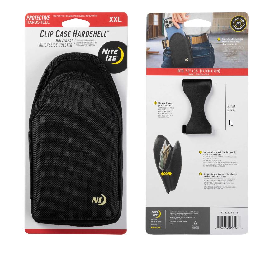 Etui téléphone Clip Case Hardshell Universal Ouvert