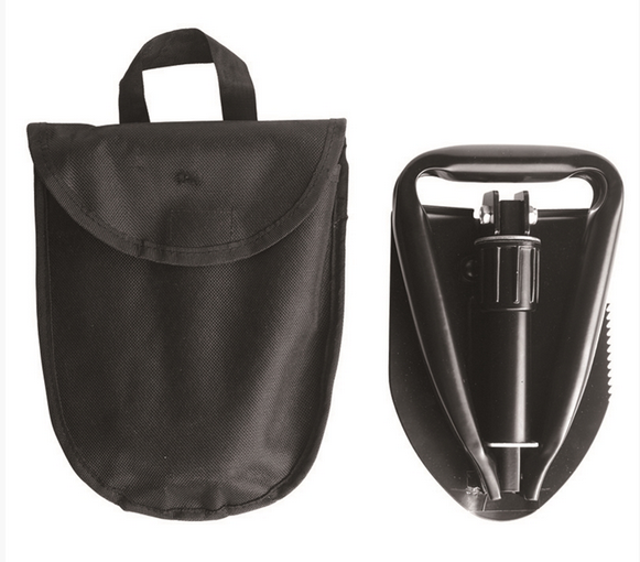 Petite Pelle Trifold noire avec étui