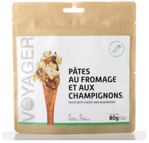 Pâtes au fromage et aux champignons lyophilisé - 80g - 344 kcal