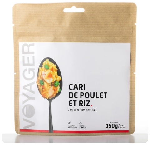 Cari de poulet et riz lyophilise - 150g - 650 kcal