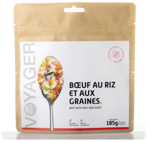 Bœuf au riz et aux graines lyophilisé - 185g - 1023 kcal