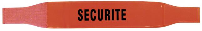 Brassard A10 fluorescent et retro-reflechissant SECURITE