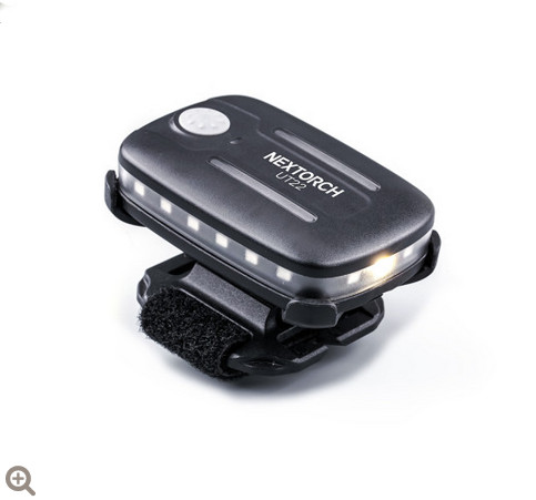 Lampe rechargeable fixations multiples UT22 - éclairage blanc + strobe rouge/bleu - 11 lumens