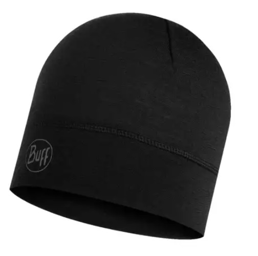 Bonnet Laine mérinos 1 épaisseur Solid - Noir