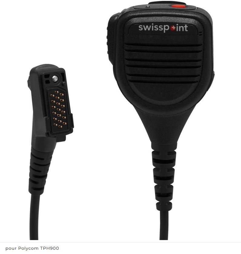 Micro/haut-parleur M03 pour TPH900 - câble spiralé 270mm - bouton d'urgence - 2004542