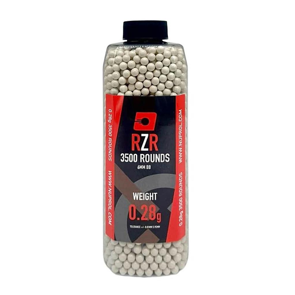 Billes Airsoft 6mm RZR 0.28g bouteille 3500 bbs
