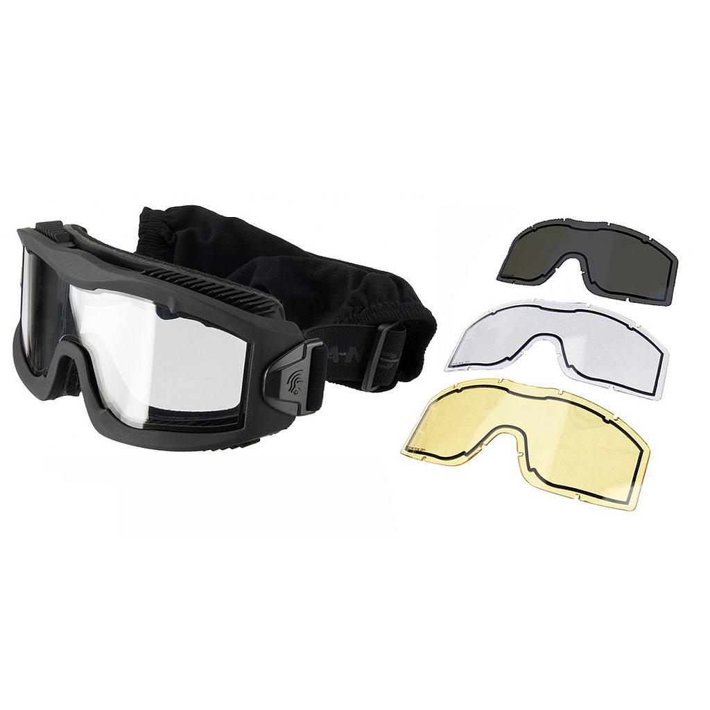Lancer Tactical - Masque série AERO Thermal noir avec 3 écrans