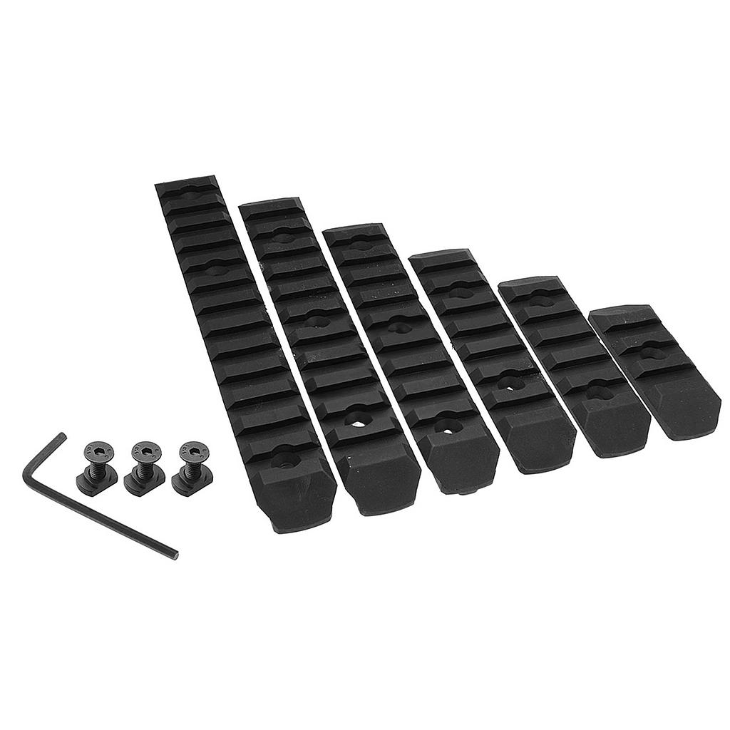 M-Lok Polymer Rail Set 6pc Black