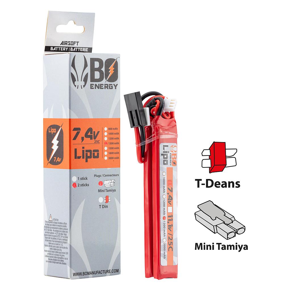 Batterie LIPO 7.4V 2 sticks T-Dean