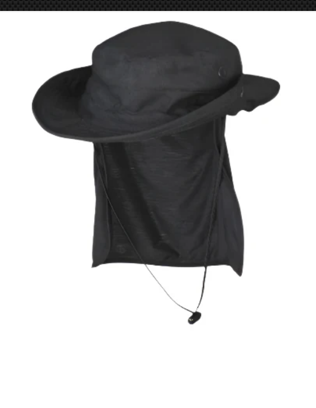 Chapeau Tru-spec Desert avec protege nuque noir