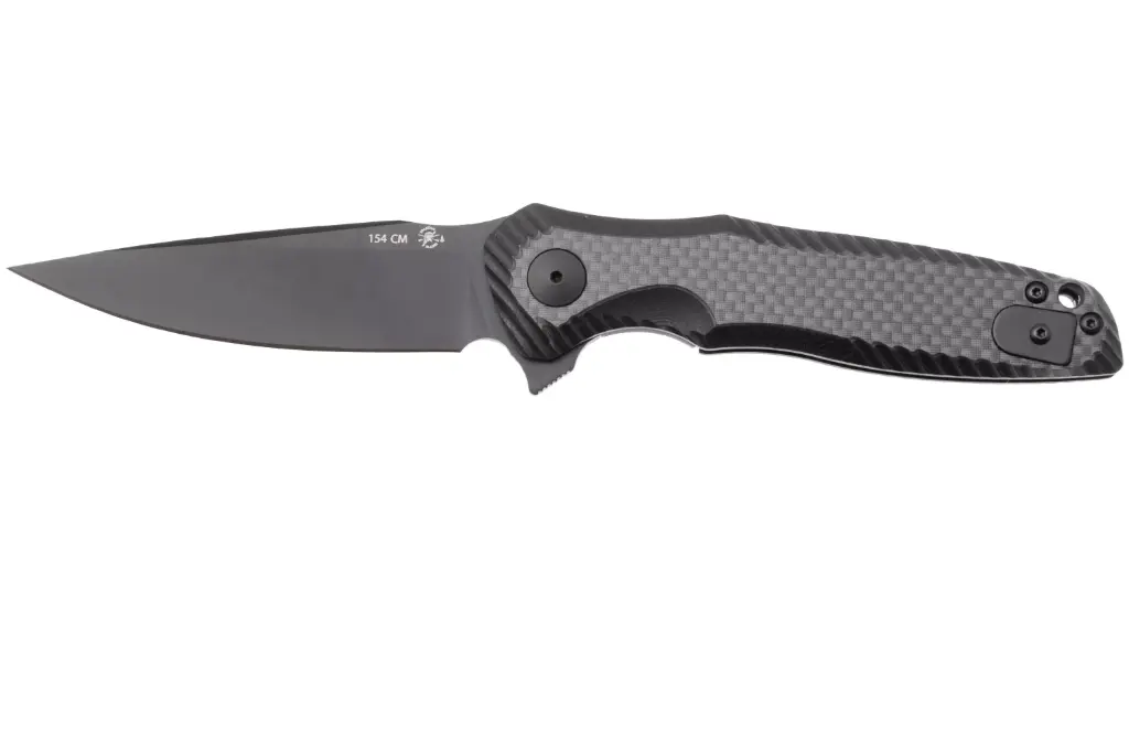 Couteau Spartan Poros Noir manche en Fibre Carbon G10