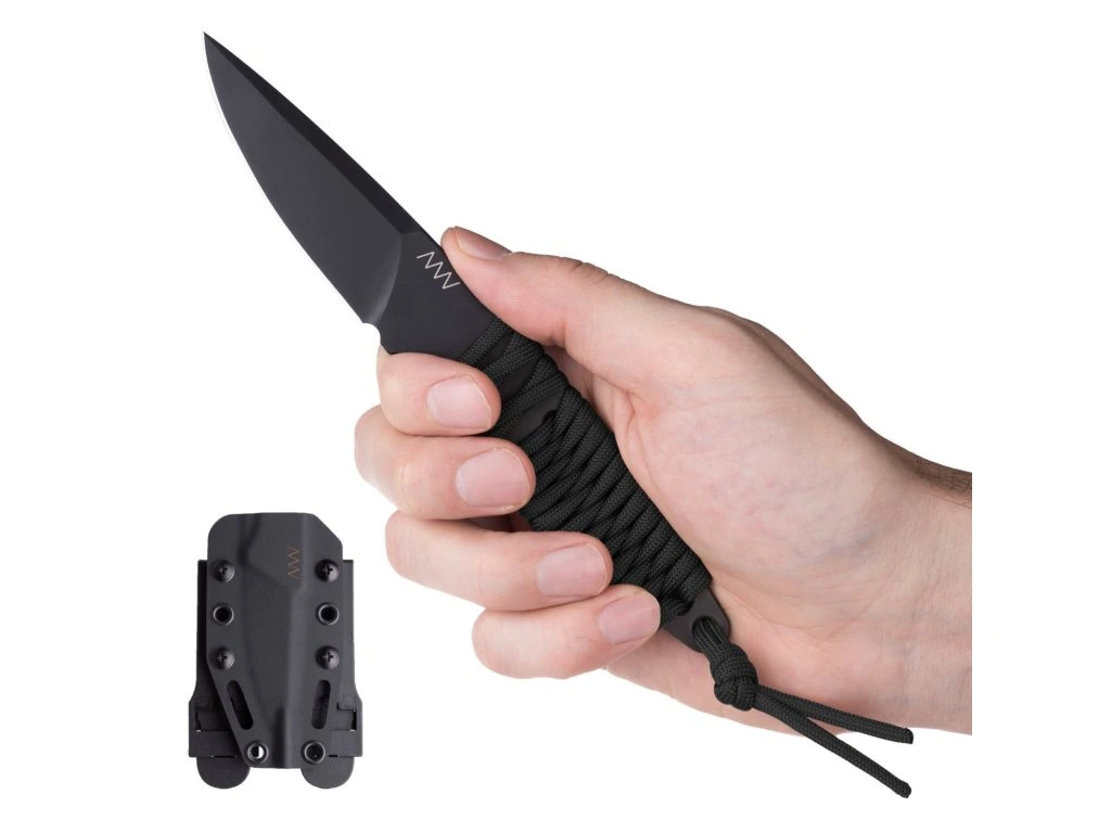 Couteau ANV P100 Cerakote Paracorde Noir