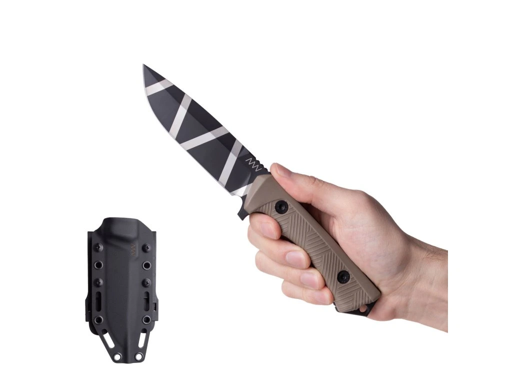 Couteau ANV P250 Black Camo Manche Coyote