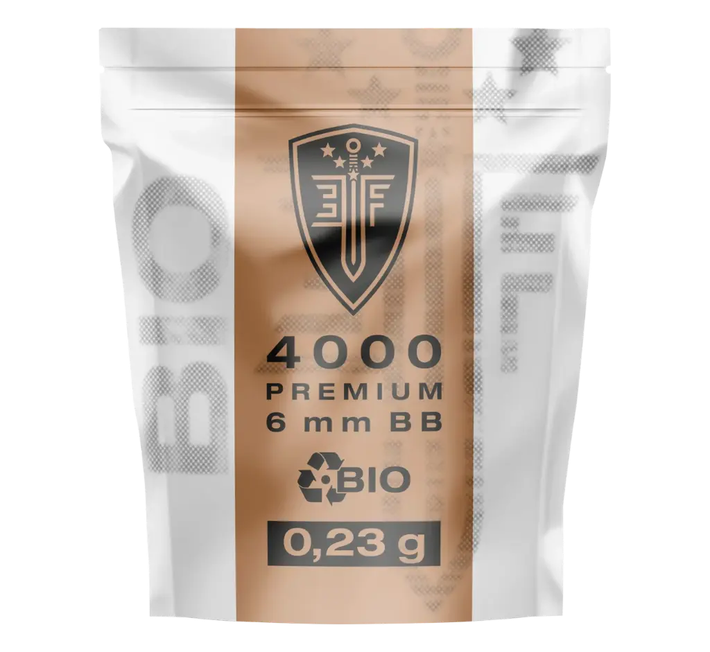 BILLES BBS 6MM ELITE FORCE BIO BLANCHE 0.23G SACHET X4000